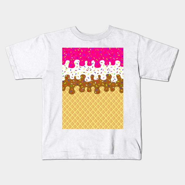 NEOPOLITAN Ice Cream Lover Kids T-Shirt by SartorisArt1